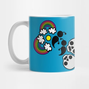 Rainbows and Skulls Semicolon Butterflies Mug